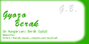 gyozo berak business card